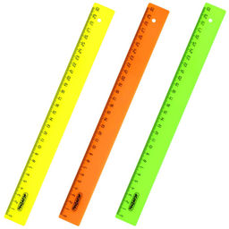 Цена за 3 шт. Линейка 30см, неоновая, в ассорт. (210608, ПИФАГОР)