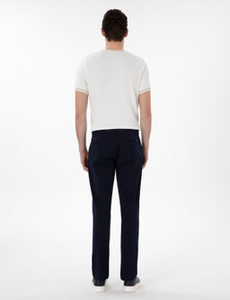 Lacivert Regular Fit Kanvas Pantolon