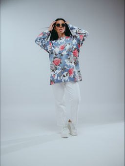 Роуз свитшот женский (голубой) - Lovetex фото 4