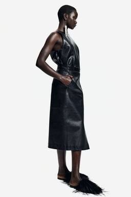 Falda tubo de piel - H&m фото 2