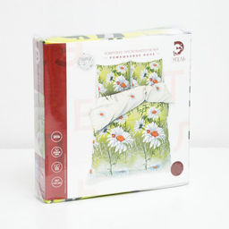 Постельное бельё Этель евро Ромашковое поле 200х217 см, 240*220 см, 70х70 см - 2 шт., 100% хлопок, бязь 125 г/м  фото 4