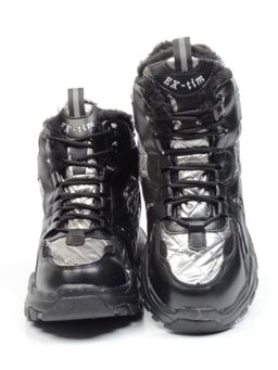 04-8525-4 BLACK Ботинки зимние женские (искусственные материалы) - Фабричный китай фото 11