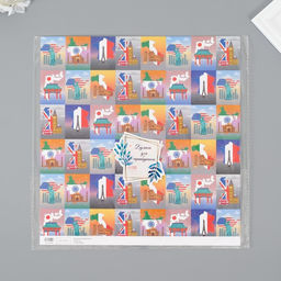 Бумага для скрапбукинга двусторонняя «Путешествия», плотность 180 г, набор 5 шт., 30.5×32 см