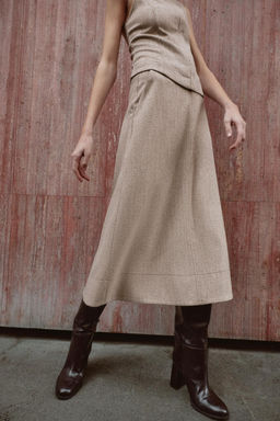 CAPE MIDI SKIRT - Zara фото 2