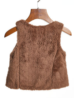 Жилетка для малышей UD 2165 коричневый - Mini maxi фото 2