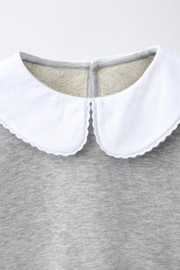 SUDADERA CUELLO BOBO COMBINADO / Gris vigor? - Zara фото 3