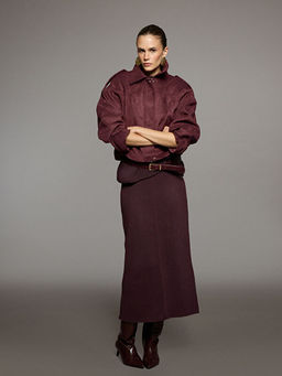 Beli Lastikli Triko Etek