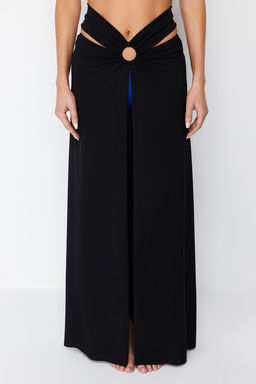 Siyah Maxi Orme Cut Out/Pencere Plaj Pareo TBESS24PR00008 - Trendyolmilla фото 4