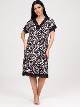 03 СОРОЧКА ЖЕНСКАЯ (Зебра/бежевый)