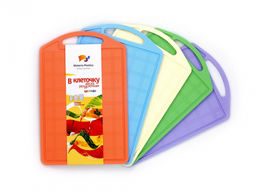 Доска разделочная 175*270 "В клеточку" средняя цветная/белая, арт.Мп202Ц, Мп202