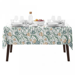 Скатерть 240х145см "Виши", длина стола до 200см, на 10-12 персон, рогожка, хлопок "Премиум" 186г/м2, упаковка классическая 28х41см, "Домашняя мода" (Россия)