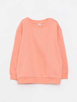 Bisiklet Yaka Basic Uzun Kollu K?z ?ocuk Sweatshirt