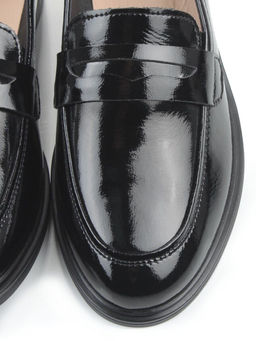 03-DCO142-2 BLACK Лоферы женские (натуральная кожа)