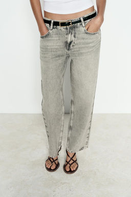 Z1975 MID-WAIST STRAIGHT CROPPED JEANS - Zara фото 2