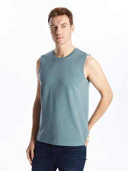 Bisiklet Yaka Erkek Kolsuz Ti??rt