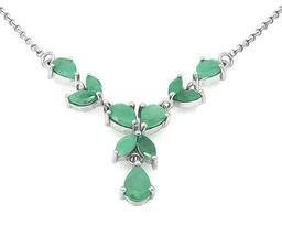 Колье из серебра изумруд, Реймс