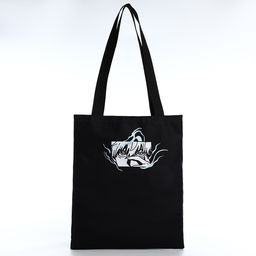 Сумка шопер Аниме 35х0.5х40 см, отд без молнии, без подклада, чёрная - Nazamok фото 3