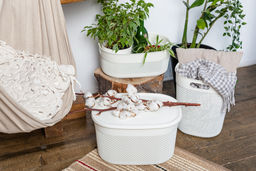 Корзина для хранения с крышкой OSLO 12л молочный туман PT1332МЛ-12