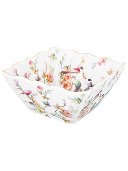 Салатник 16*16*8 см 1 л Певчие птички квадрат глубокий, фарфор, NEW BONE CHINA - Elan gallery фото 8