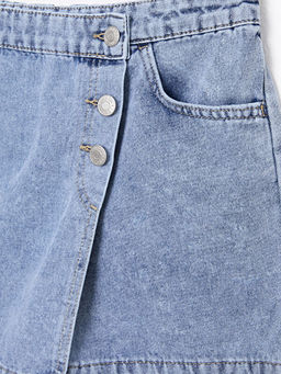 Beli Lastikli Basic K?z ?ocuk Jean ?ort Etek - Waikiki фото 3