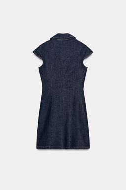 VESTIDO CORTO DENIM TRF / ?ndigo oscuro - Zara фото 6