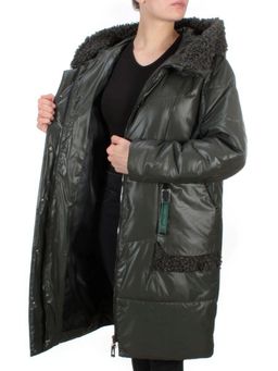 21-985 DARK GREEN Пальто зимнее женское AIKESDFRS (200 гр. холлофайбера) - Fashion фото 9