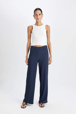 Burumcuk Pantolon Wide Leg Genis Bol Paca Esnek Belli - Defacto фото 4