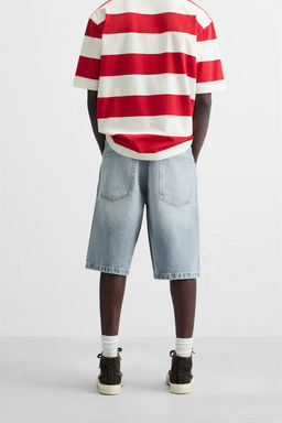 BASIC BAGGY FIT DENIM BERMUDA - Zara фото 13
