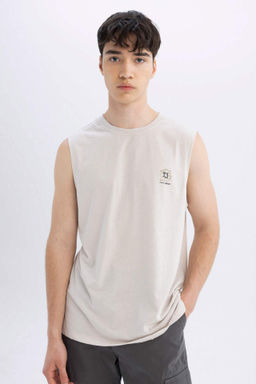 Regular Fit Bask?l? Bisiklet Yaka Atlet - Defacto фото 4
