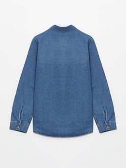 Basic Uzun Kollu Erkek ?ocuk Jean G?mlek - Waikiki фото 2