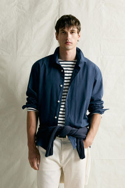 CAMISA RELAXED FIT ALGOD?N ?NDIGO / ?ndigo - Zara фото 2