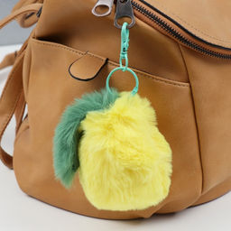 Пушистик на кольце с карабином Груша жёлтая 5,5х8х11,6 см - Simaland фото 2