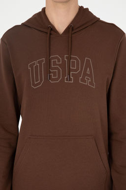 Мужской коричневый базовый свитшот - U.s. polo assn фото 6