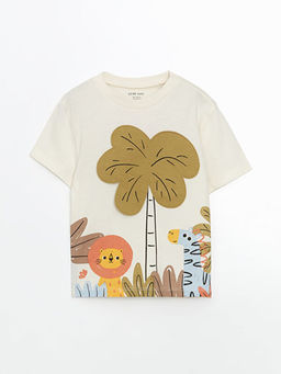 Bask?l? Erkek Bebek Ti??rt ve ?ort 2li