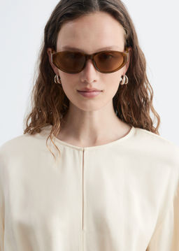 Blusa de lino y cintura fruncida con nido de abeja - H&m фото 6