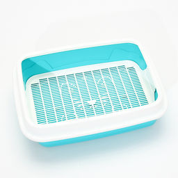 Туалет с бортом и сеткой, 45×34×15 см, белый, бирюзовый