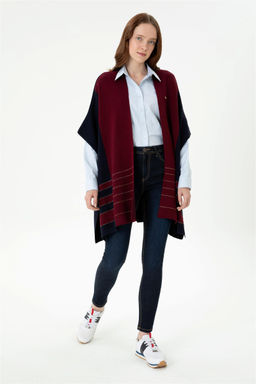 Женское темно-синее трикотажное пончо - U.s. polo assn фото 11