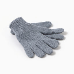 Цена за 2 шт. Перчатки для девочки, серые, размер 16
