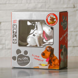 Копилка механическая Собака с тарелкой, цвета МИКС - Simaland фото 3
