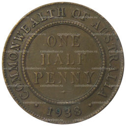 1/2 пенни 1938 года Австралия