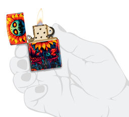 Зажигалка ZIPPO Зловещий подсолнух | Spooky Sunflower 46267