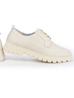 03-PDD161-2 BEIGE Полуботинки женские (натуральная кожа)