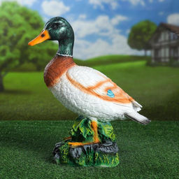 Садовая фигура из полистоуна «Селезень», 35×29×18 см