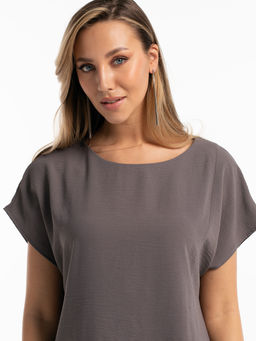 Летняя блузка оверсайз графит - Odis фото 8