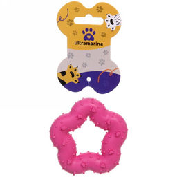 Цена за 6 шт. Игрушка для собаки "Bubble gum-Морская звезда" 7,5см цвет розовый Ultramarine
