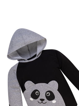 Костюм детский черныймеланж панда