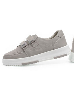 03-C138-3A GRAY Полуботинки спортивные женские (натуральная кожа)