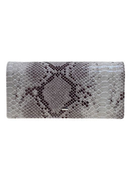 Женский кошелёк из натуральной кожи, цвет серебро