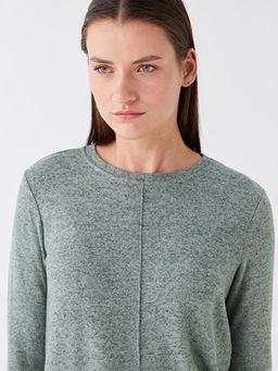 Bisiklet Yaka D?z Uzun Kollu Kad?n Bluz