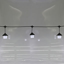 Гирлянда для улицы "Домики" 5 м 10 ламп LED (8,5*10 см) черн..пров, 1 реж.,IP-55 (220 V), Белый